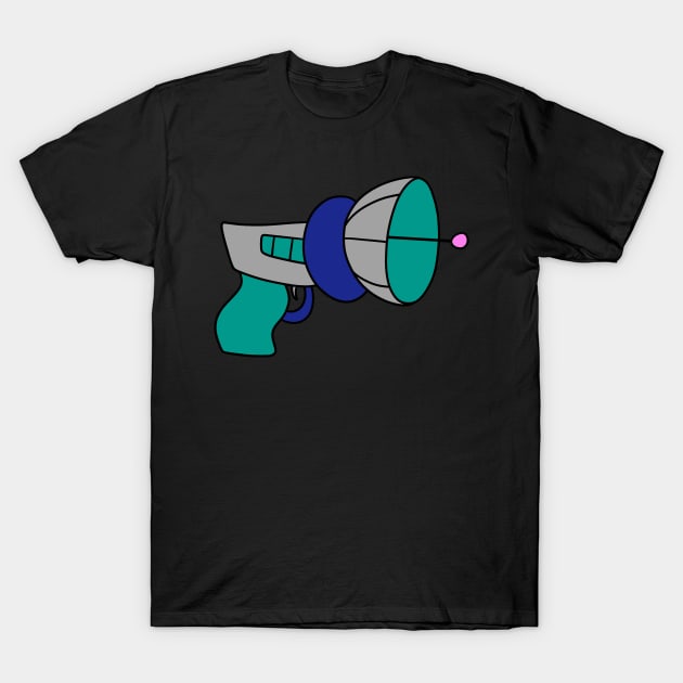 Blue and Green Alien Gun T-Shirt by saradaboru